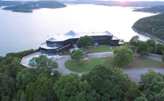 A Futuristic Glass Lair for Sale in Missouri - Evergreen Lake Estate sml