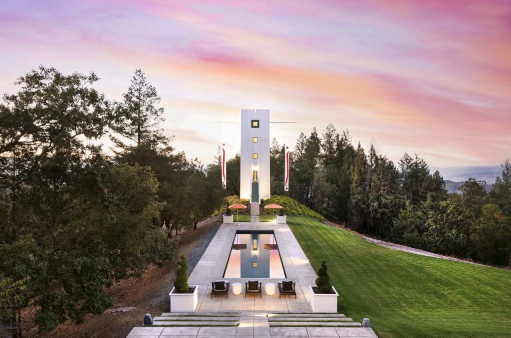 Modernist Hilltop Lair For Sale in Napa California with Watchtower 3